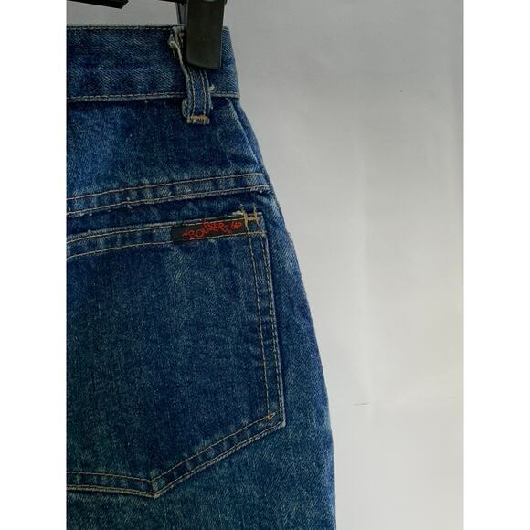 TROUSERS UP Women's Vintage Dark Blue Denim Zipper-Hem Slim-Leg Jean SZ 5/6 - Picture 3 of 10